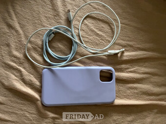 Silicone case and 2 charging cables for iPhone 11