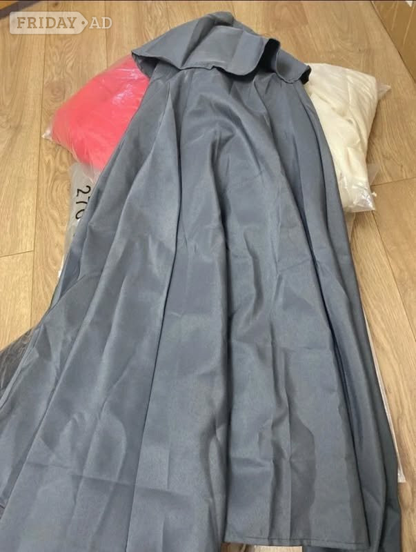 Brand new  x 2 khaki  replacement  parasol canopy material 