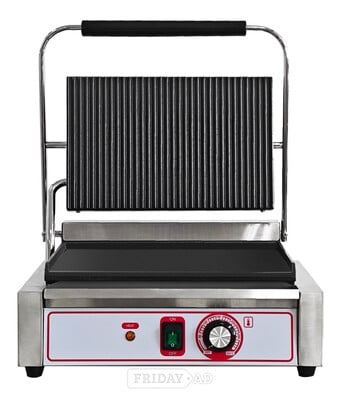 SINGLE COMMERCIAL ELECTRIC PANINI GRILL SANDWICH MAKER MACHINE