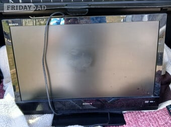 Sony Bravia 22inch TV with remote control and DVD player