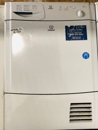 INDESIT condenser tumble dryer 7kg works perfectly 