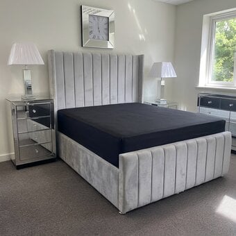 Grey Double/King Size Bed & Mattress For Sale !!