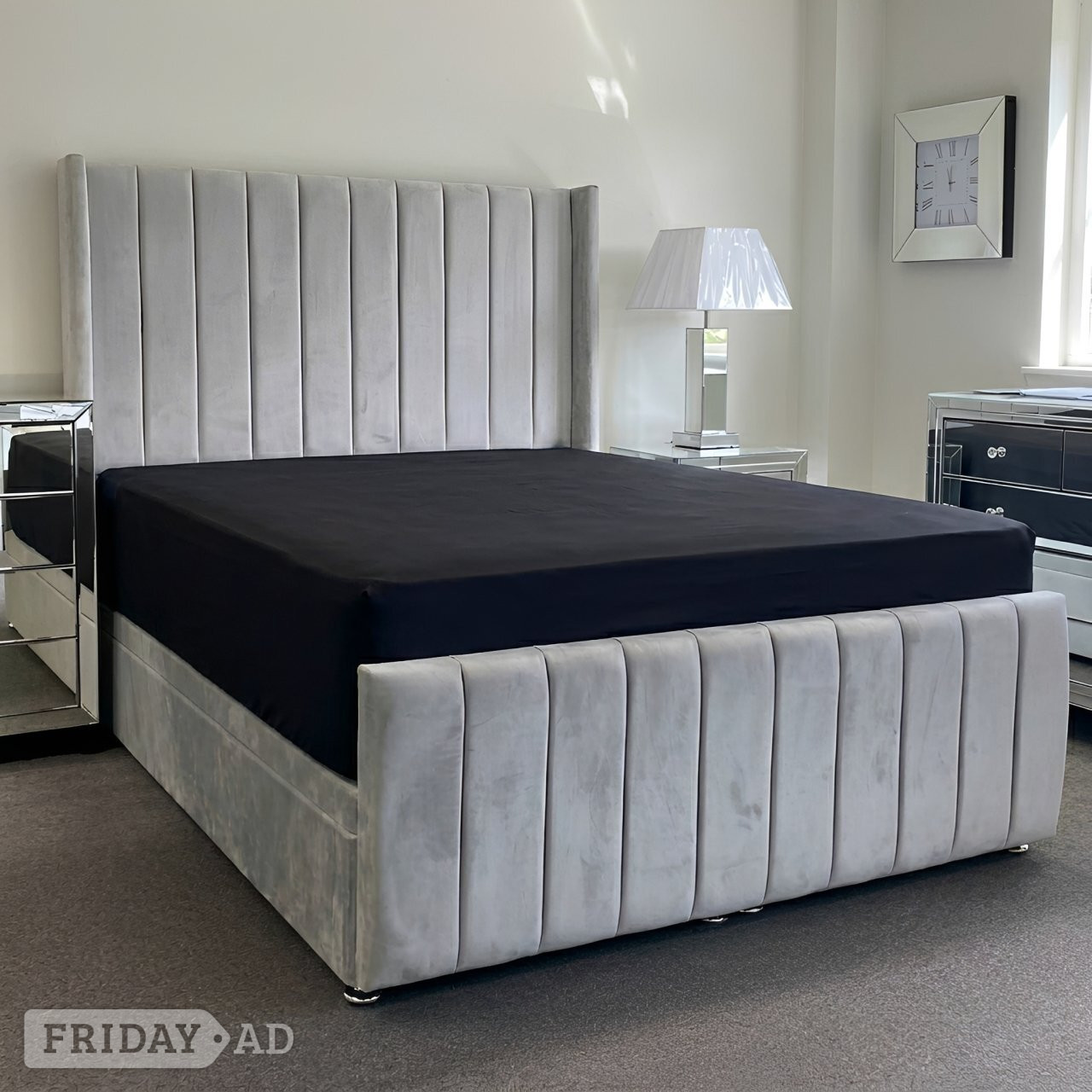 Birmingham Grey Double/King Size Bed & Mattress For Sale !!