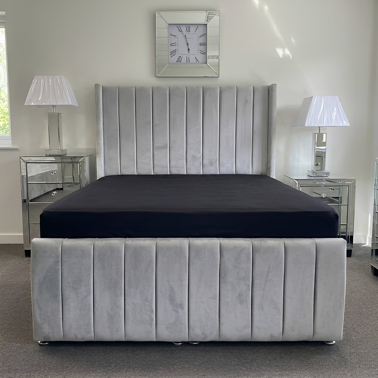 Grey Double/King Size Bed & Mattress For Sale !!