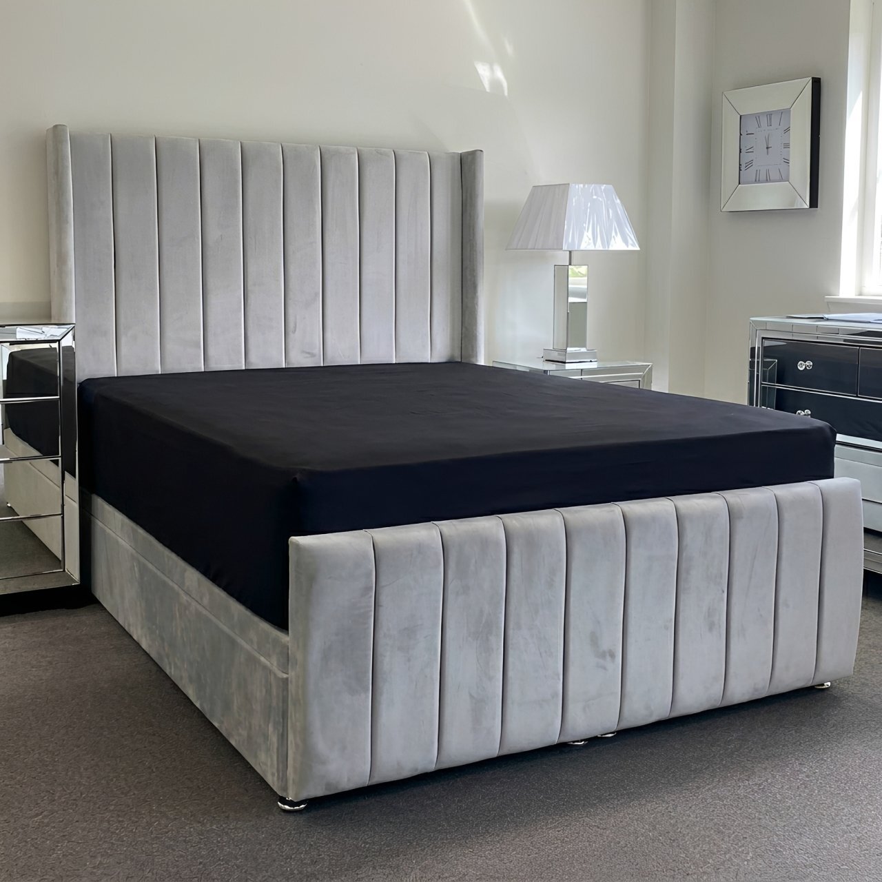 Birmingham Grey Double/King Size Bed & Mattress For Sale !!