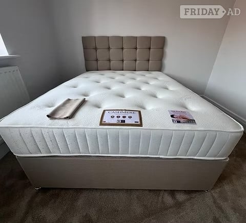 Rotherham CASHMERE 1000 POCKET MATTRESS WITH BASE 2 DRAWERS AND HB - DOUBLE