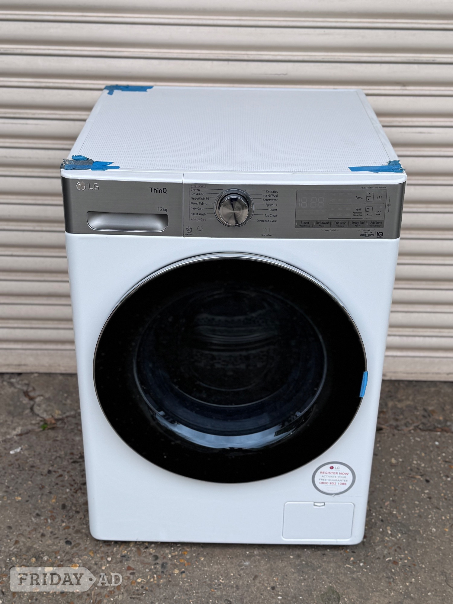 LG direct drive thinQ 12kg EZdispens turbowash washing machine 3  in Romford