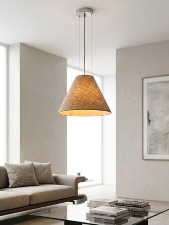 Fabric Pendant Light Shade - Beige, Good condition