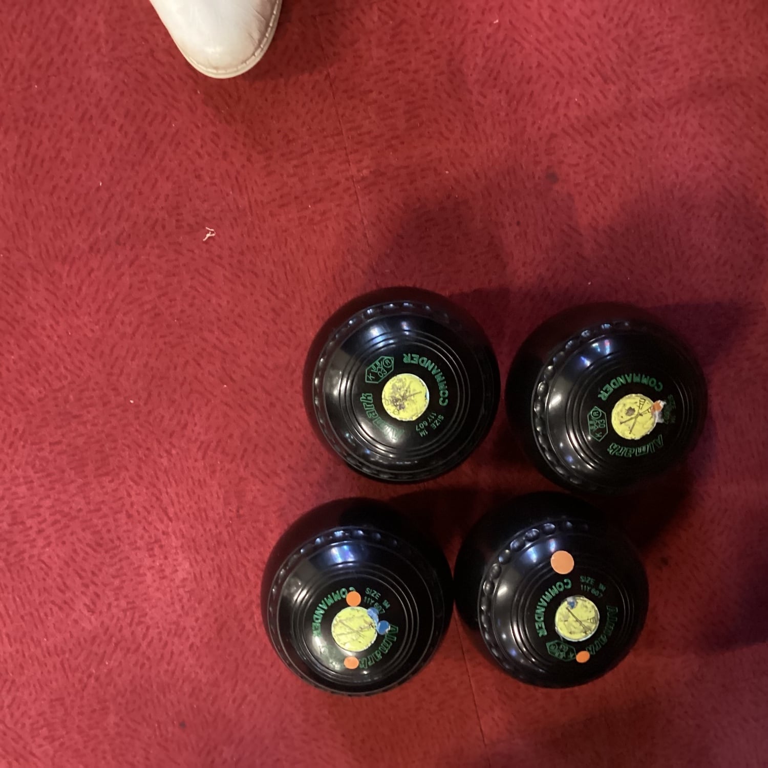 Worthing 6 pairs of bowls mainly0 available from High Salvington bowls.