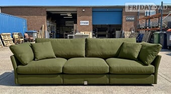 Daals Olive/Moss Green 3x Seater Plush Velvet Corner Sofa,Modular