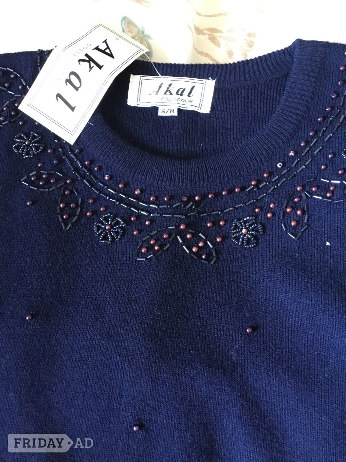 New with tags Akal embellished jumper Navy blue in Llantwit Major