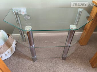Glass TV stand