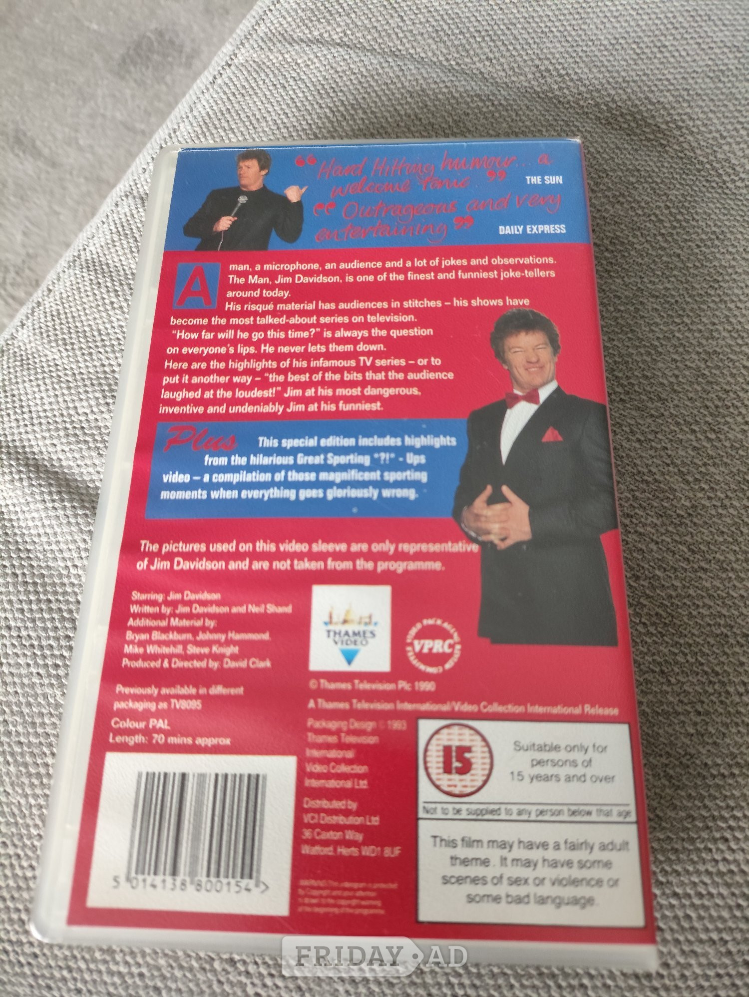Jim Davidson stand up VHS tape