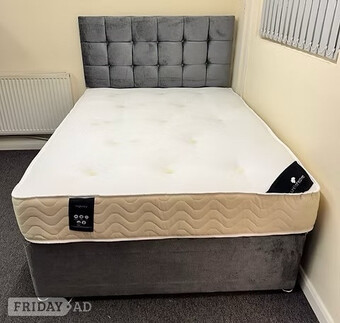4FT - REGENCY 1000 POCKET MATTRESS WITH BASE & 24 INCH HEADBOARDB
