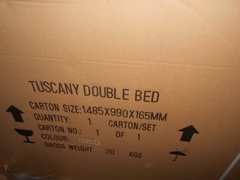 TUSCANY METAL DOUBLE BED (NEW) BOXED