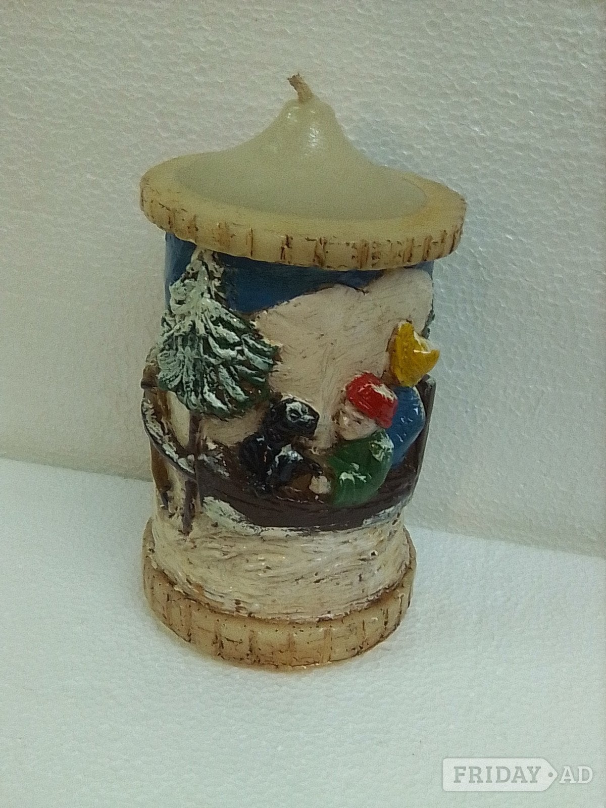 CHRISTMAS ORNAMENTAL  CANDLES   (TWO ONLY) UNIQUE AND COLLECTABLE