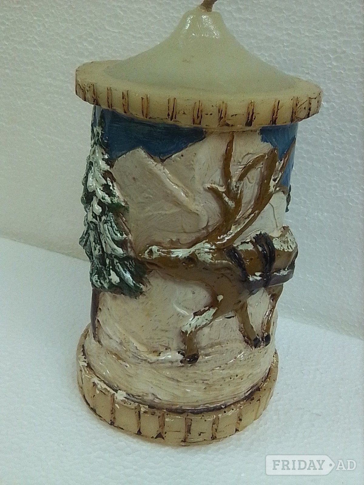 CHRISTMAS ORNAMENTAL  CANDLES   (TWO ONLY) UNIQUE AND COLLECTABLE - Antiques & Collectables