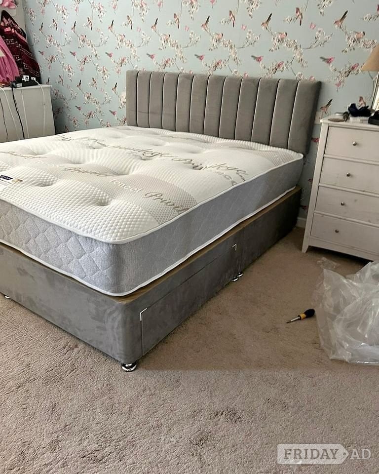 King Size Bed Frame With Mattress For Sale ( Brand New )