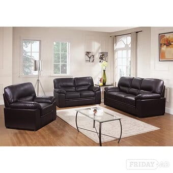 RACHEL 3&2 sofas - espresso brown