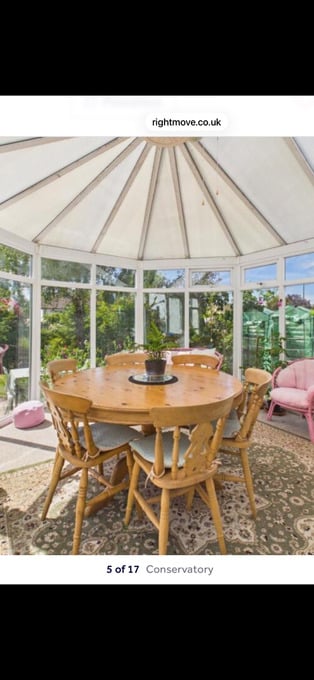 Large round solid pine pedestal Dining table and  six chairs 