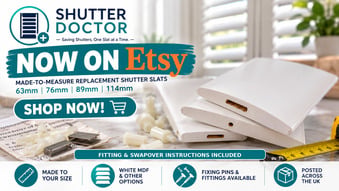 New Etsy Shop! Made-to-Size Replacement Plantation Shutter Slats
