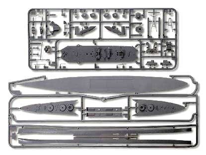 Tamiya 1:700 scale IJN Mogami class cruiser-carrier.