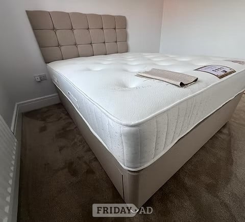 Rotherham CASHMERE 1000 POCKET MATTRESS WITH DIVAN BASE 2 DRAWERS HB - KING