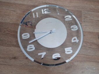 Battery mirror style wall clock