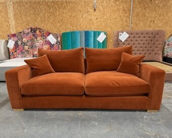 Burnt Orange 3 seater corner sofa