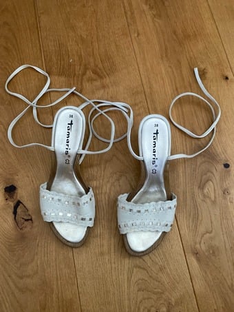 Wortmann Tamaris Gladiator Ankle Tie Sandals - Size: UK 5/EU 38