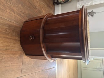 Beautiful Edwardian commode with footstool 