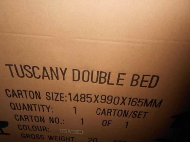 TUSCANY METAL DOUBLE BED (NEW) BOXED