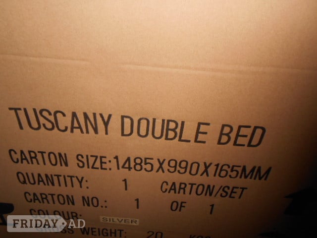 TUSCANY METAL DOUBLE BED (NEW) BOXED