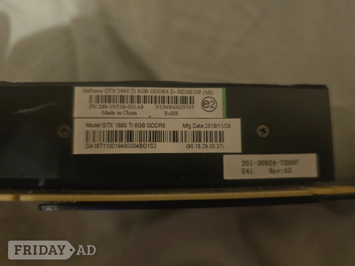 *[FAULTY]* [SELLING PARTS] GEFORCE GTX 1660 Ti 6GB GDDR6 