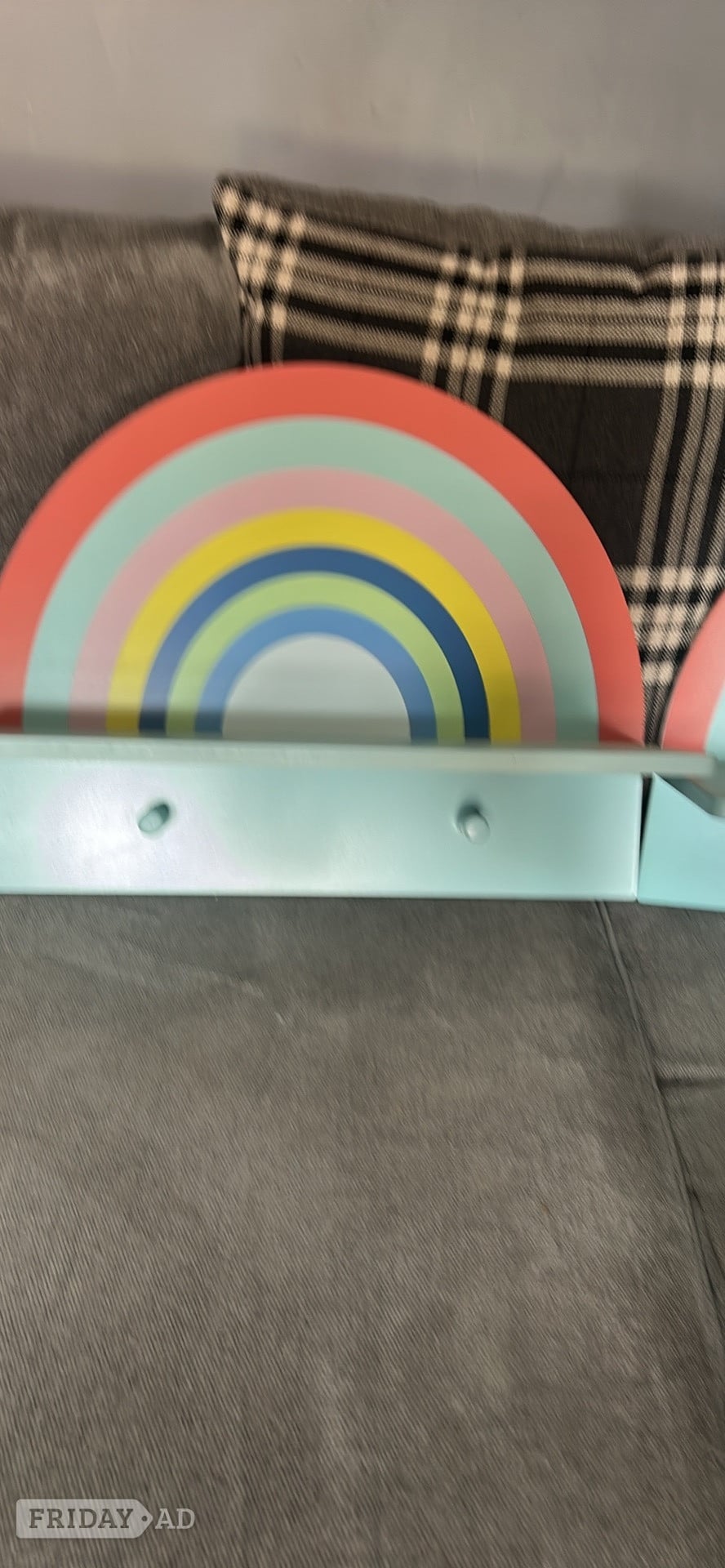 Children wooden shelves and clock 