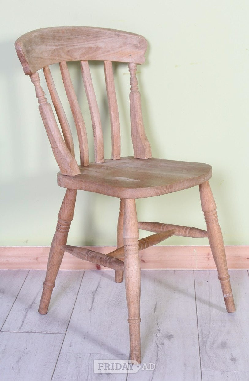 UK Delivery- Solid Beech Very Rustic Farmhouse Slat Back Kitchen 