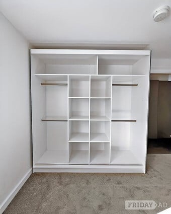 Luxury 203cm white wardrobe for sale ¬ Delivery Available 
