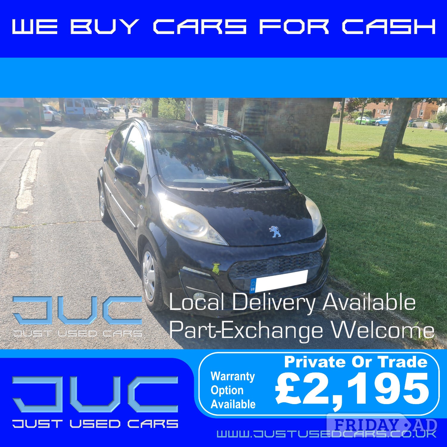 Peugeot 107 1.0 Allure (Manual Petrol) 13 Reg 2013 67,130 Miles in Lewes