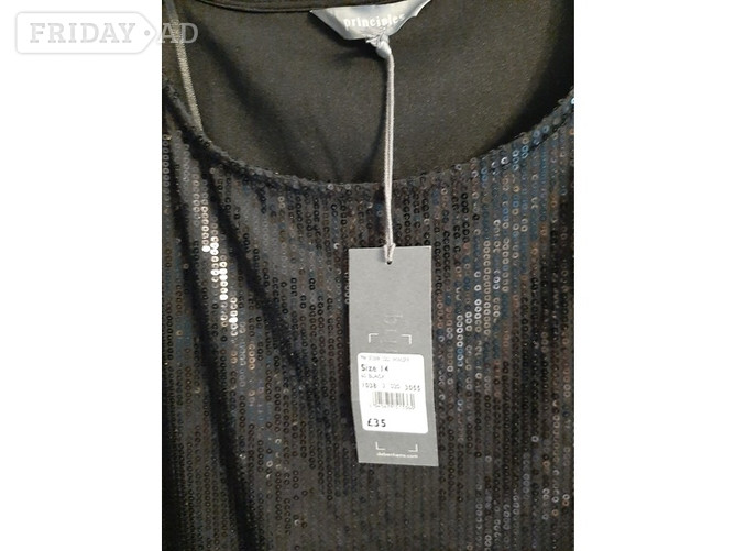 Brand New Black Sparkly Sequin Top