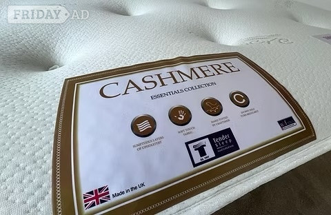 CASHMERE 1000POCKET MATTRESS WITH DIVAN BASE 2 DRAWERS& HB-S/KING