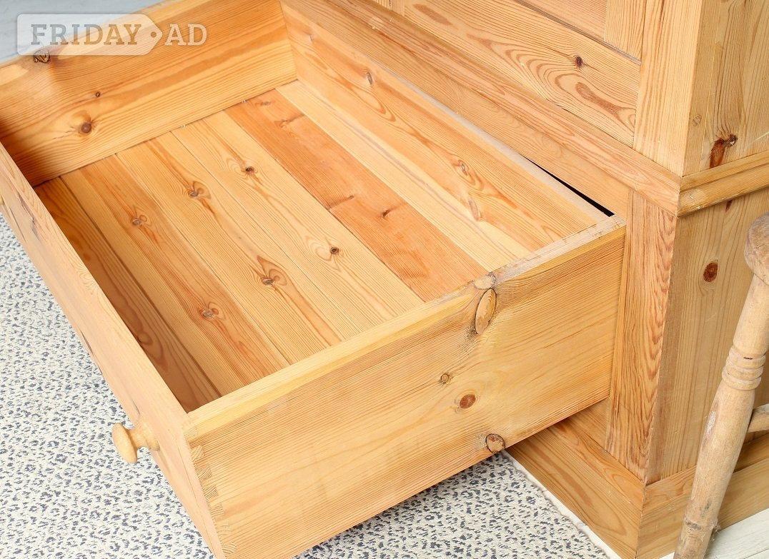 UK Delivery - Country Waxed Pine Farmhouse Wardrobe With 1 Drawer - Furniture