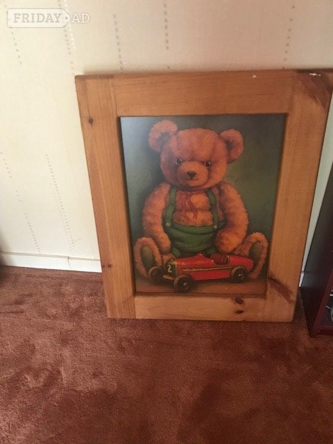 3 Paintings light Oak frames