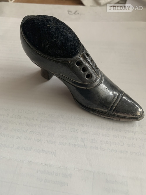Vintage Pewter Pin Cushion in Reigate