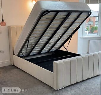 Double Gas lift Storage Bed with opt Mattress / Cash on Arrival