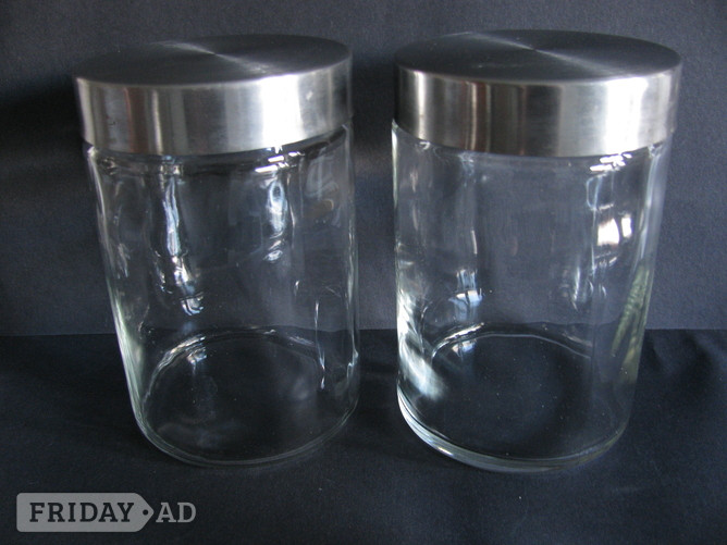 1970's Glass Storage Jars x 4 - Excellent Condition