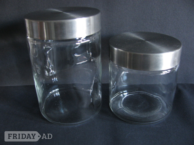 Crawley 1970's Glass Storage Jars x 4 - Excellent Condition