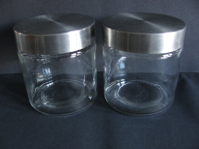 1970's Glass Storage Jars x 4 - Excellent Condition - Cookware & Dining in Crawley