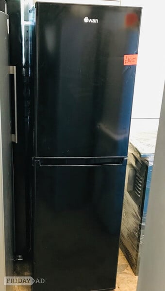 Swan black fridge freezer 