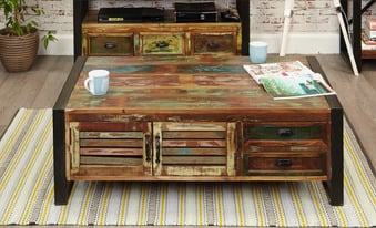 Brand new and unused stylish coffee table (reclaimed wood)