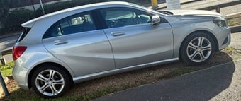 Silver Mercedes A180